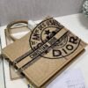 Replica Dior M1286 Large Book Tote Beige jute fabric with Union motif embroidery