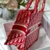 653331068c699.jpg Replica Dior Book Tote M1265 Small Dior Oblique Embroidery Red