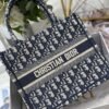 Replica Dior Book Tote M1265 Small Dior Oblique Embroidery Blue