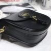 Replica Dior M9320 Large Dior Bobby Bag Black Calfskin With Blue Oblique Embroidered Strap
