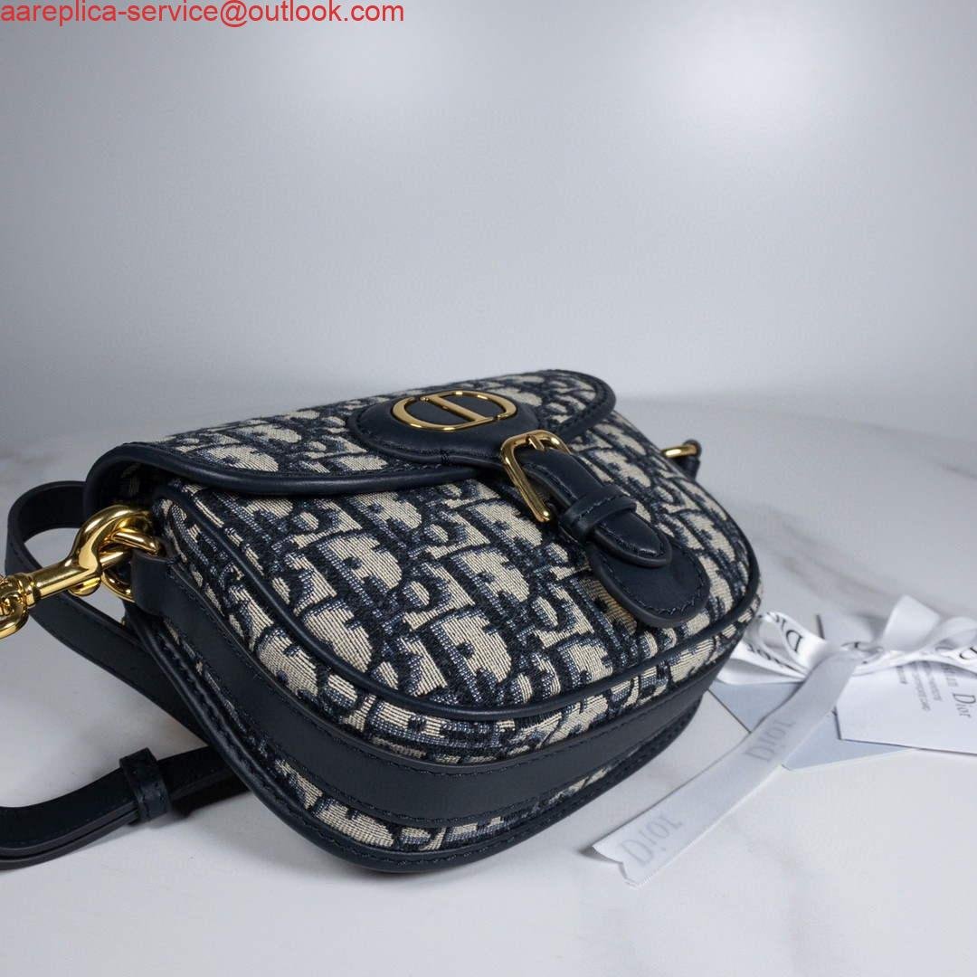 Replica Dior M9319 Dior Bobby Medium Bag Oblique Jacquard Navy Blue