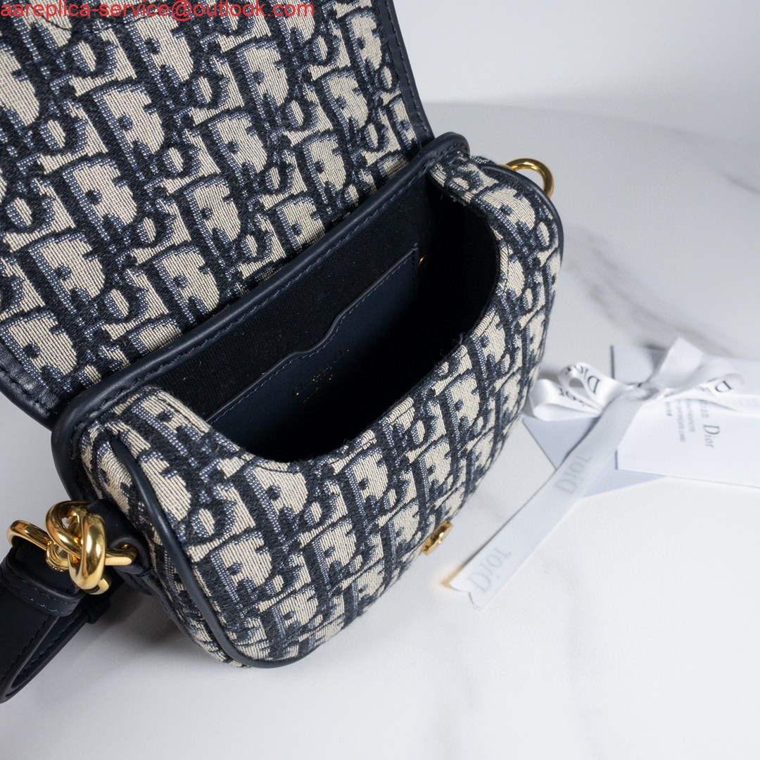 Replica Dior M9319 Dior Bobby Medium Bag Oblique Jacquard Navy Blue