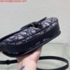 Replica Dior M9327 Bobby bag East West Oblique Jacquard Navy Blue Box Calfskin