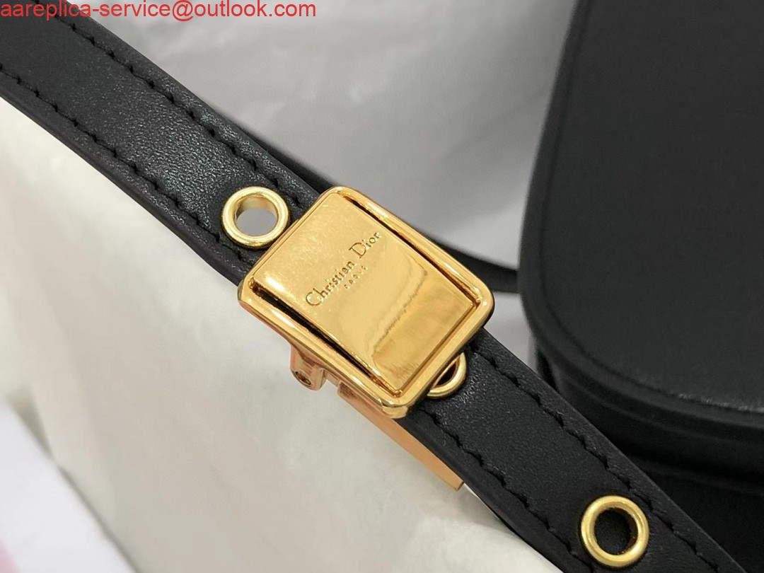 Replica Dior M9327 dior Bobby bag East West Black Box Calfskin