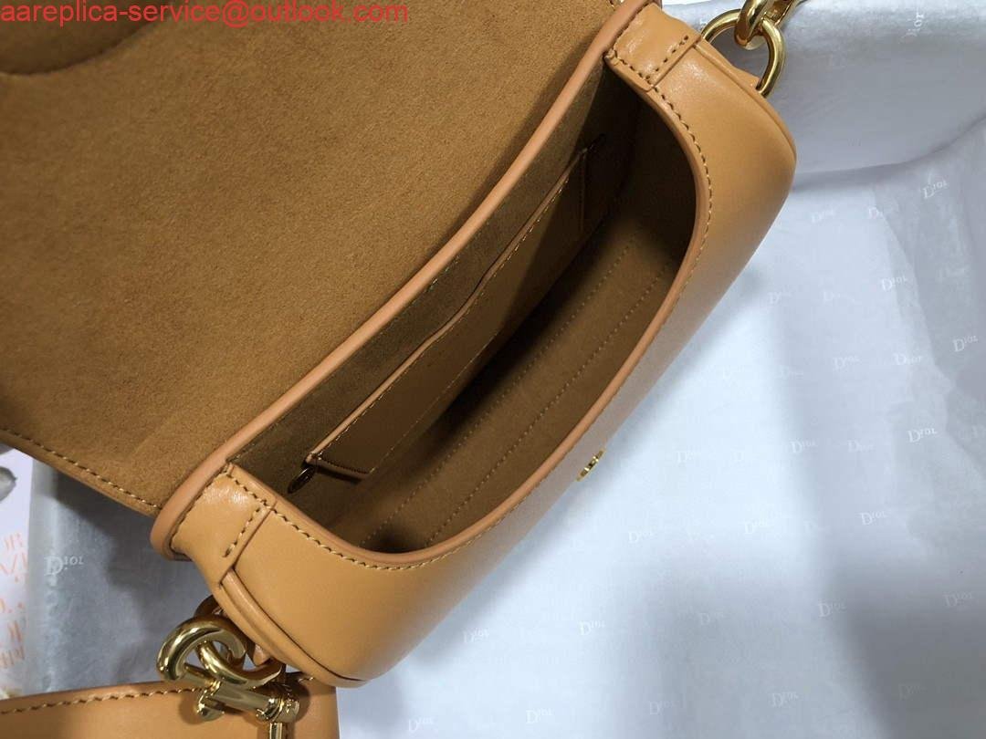 Replica Dior M9317 Crossbody small dior Bobby bag Tan box Calfskin