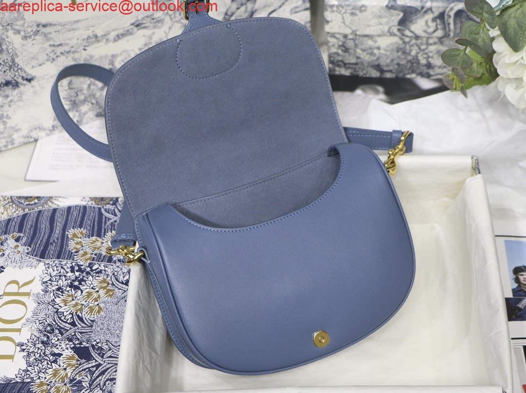 Replica Dior M9317 Crossbody small dior Bobby bag Lake Blue box Calfskin