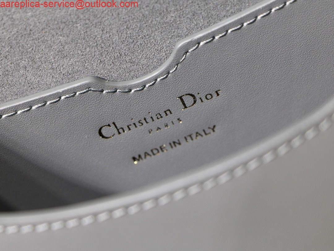 Replica Dior M9317 Crossbody small dior Bobby bag Grey box Calfskin