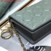 653334ecb92d6.jpg Replica Dior S0204 Lady Dior Pouch Ultramatte Cannage Calfskin Light green