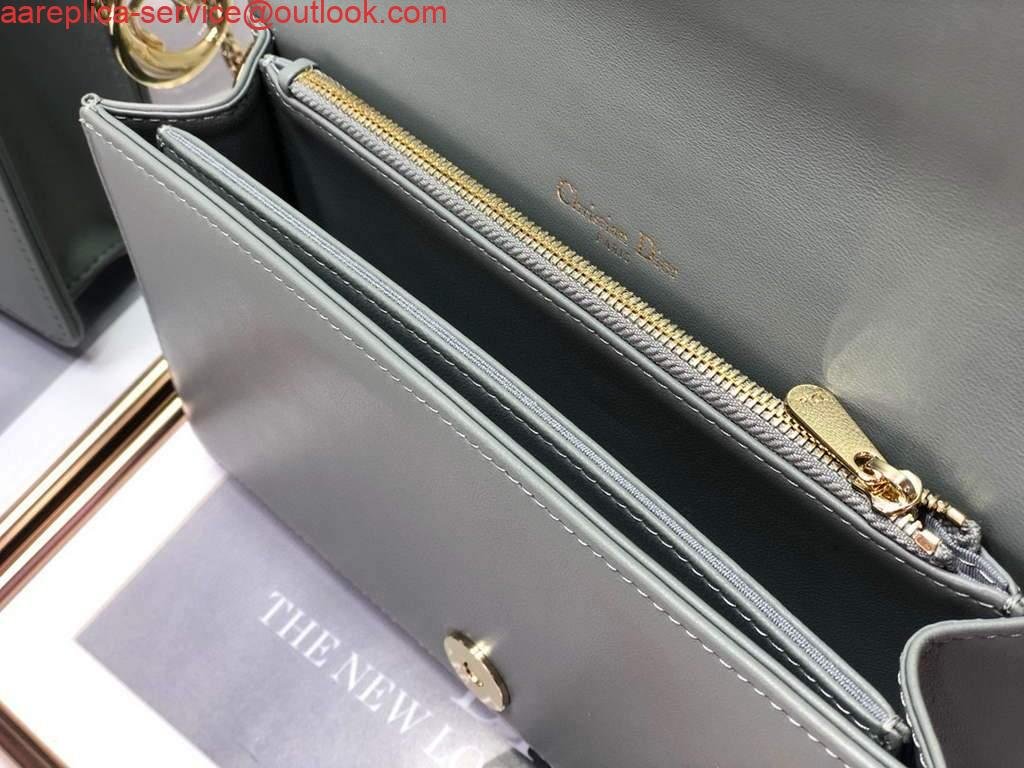 653334eee7826.jpg Replica Dior S0204 Lady Dior Pouch Ultramatte Cannage Calfskin Light green