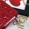 Replica Dior S0204 Lady Dior Pouch Patent Cannage Calfskin Red