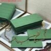 6533352617779.jpg Replica Dior S0204 Lady Dior Pouch Patent Cannage Calfskin Green
