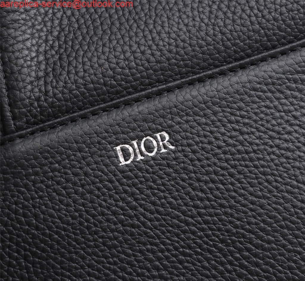 Replica Dior 1ADPO093 Saddle Men Bag Grained Calfskin Black