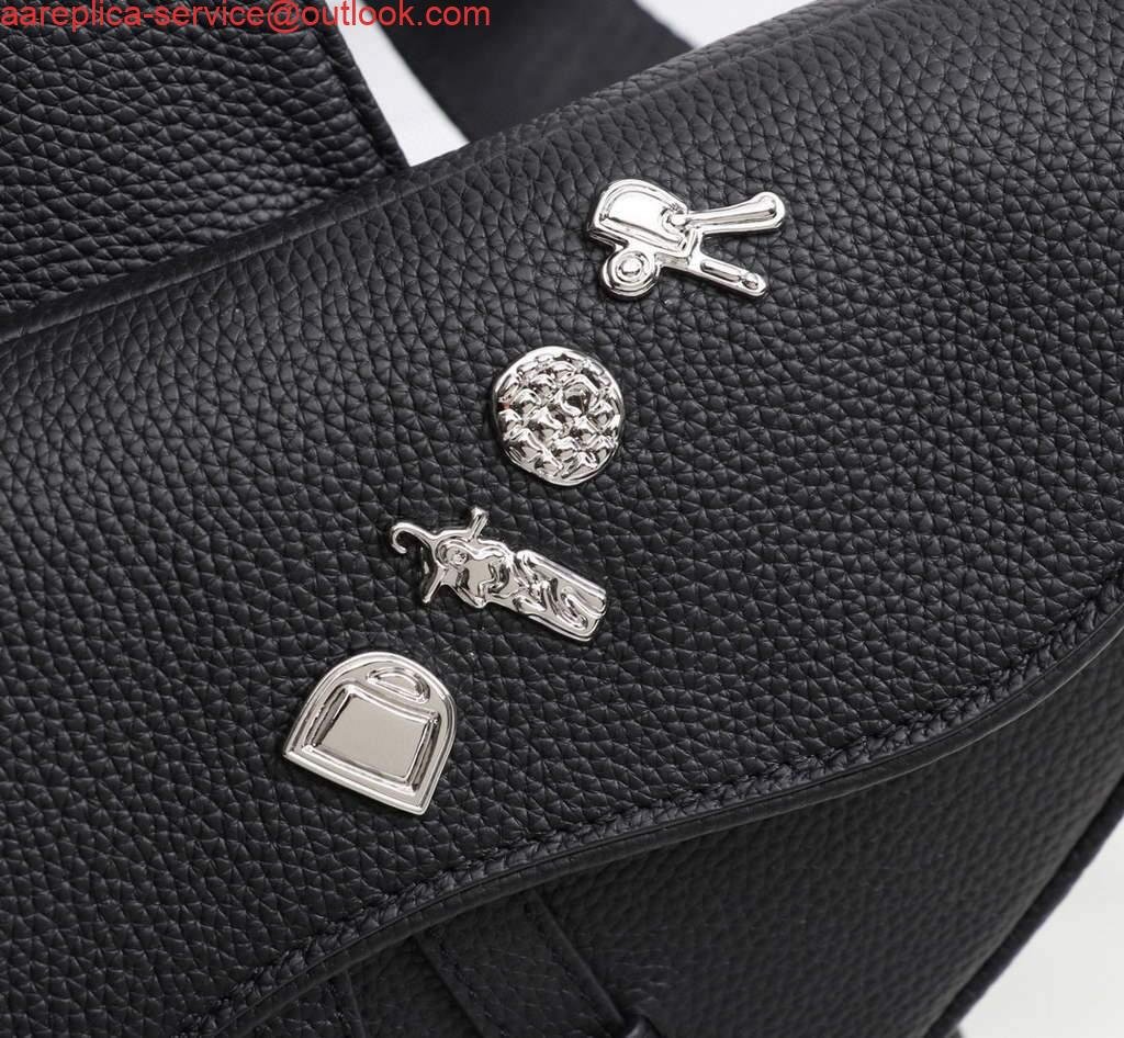 Replica Dior 1ADPO093 Saddle Men Bag Grained Calfskin Black
