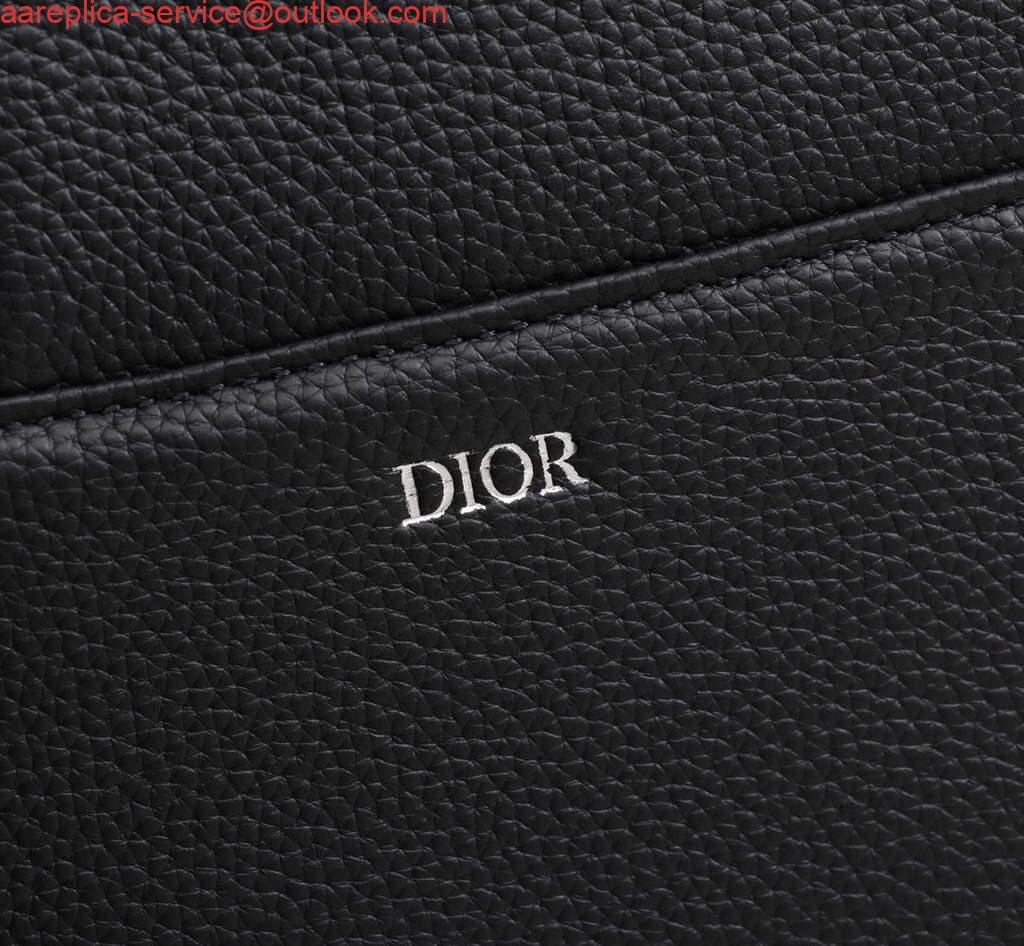 Replica Dior 1ADPO093 Saddle Men Bag Grained Calfskin Black