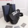 Replica Dior 1ADPO093 Saddle Men Bag Grained Calfskin Black