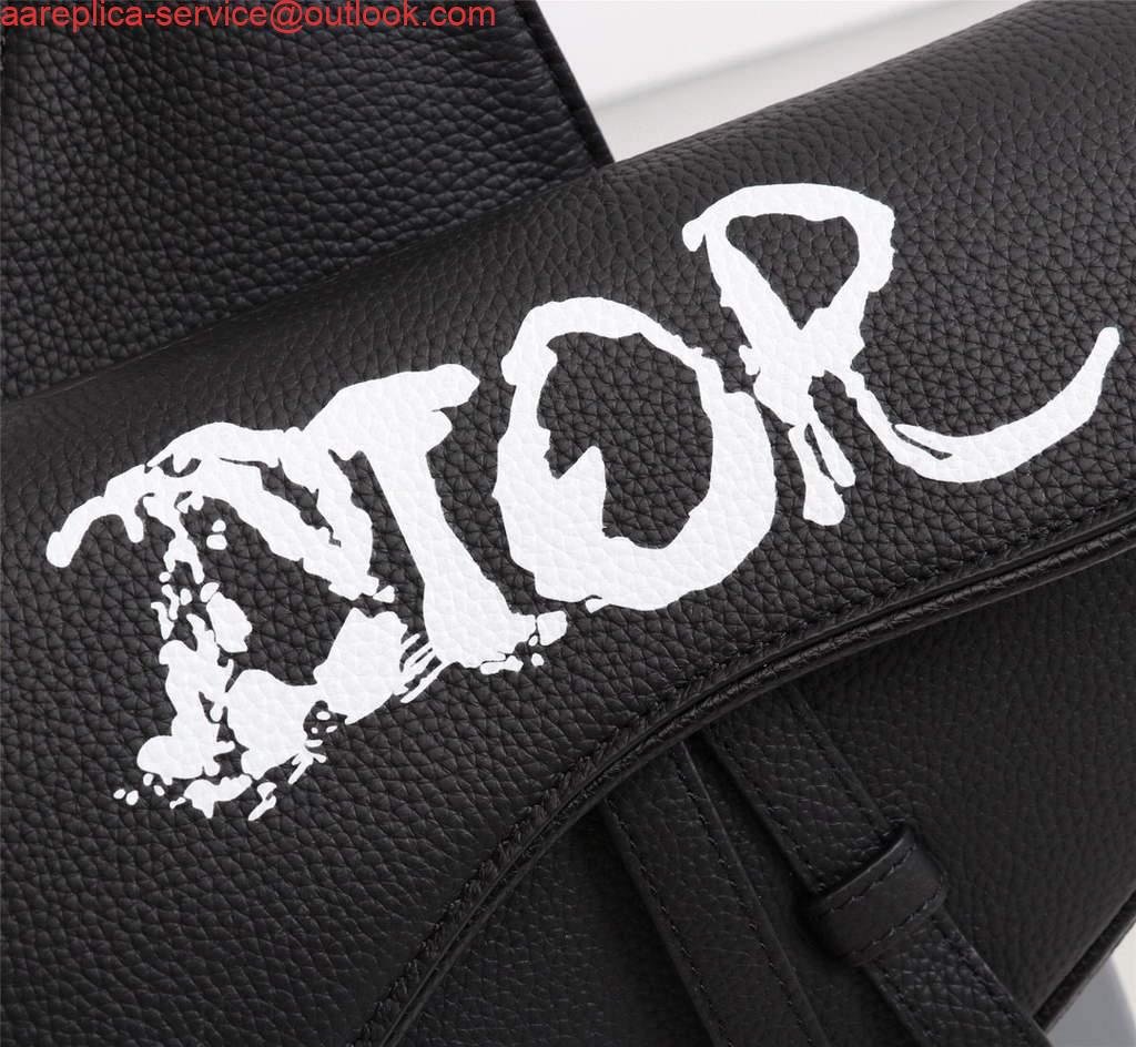 Replica Dior 1ADPO093 Saddle Men Bag Grained Calfskin Black