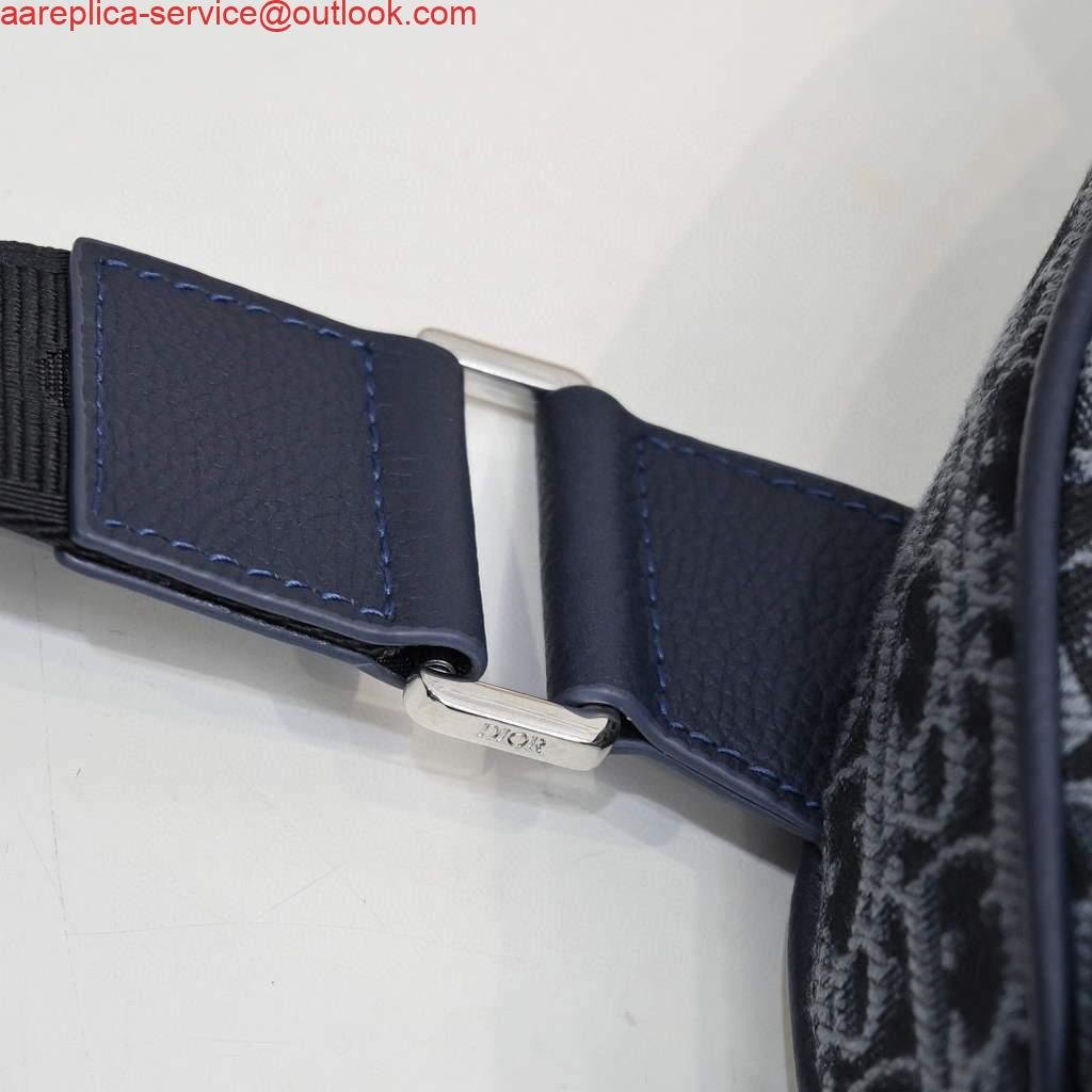 Replica Dior 1ADPO093 Saddle Men Bag Dior Oblique Jacquard Blue