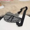 Replica Dior 1ADPO093 Saddle Men Bag Dior Oblique Jacquard Black With Beige