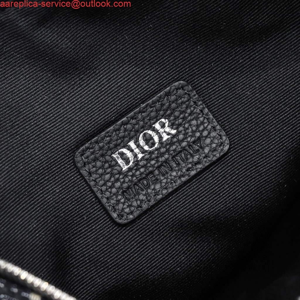 Replica Dior 1ADPO093 Saddle Men Bag Dior Oblique Jacquard Black With Beige