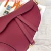 Replica Dior M0446 Dior Saddle Bag M0447 Wine Red Goatskin Gold Hardware
