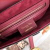 Replica Dior M0446 Dior Saddle Bag M0447 Wine Red Goatskin Gold Hardware
