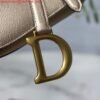 Replica Dior M0446 Dior Saddle Bag M0447 Silvry Grey Grained Calfskin