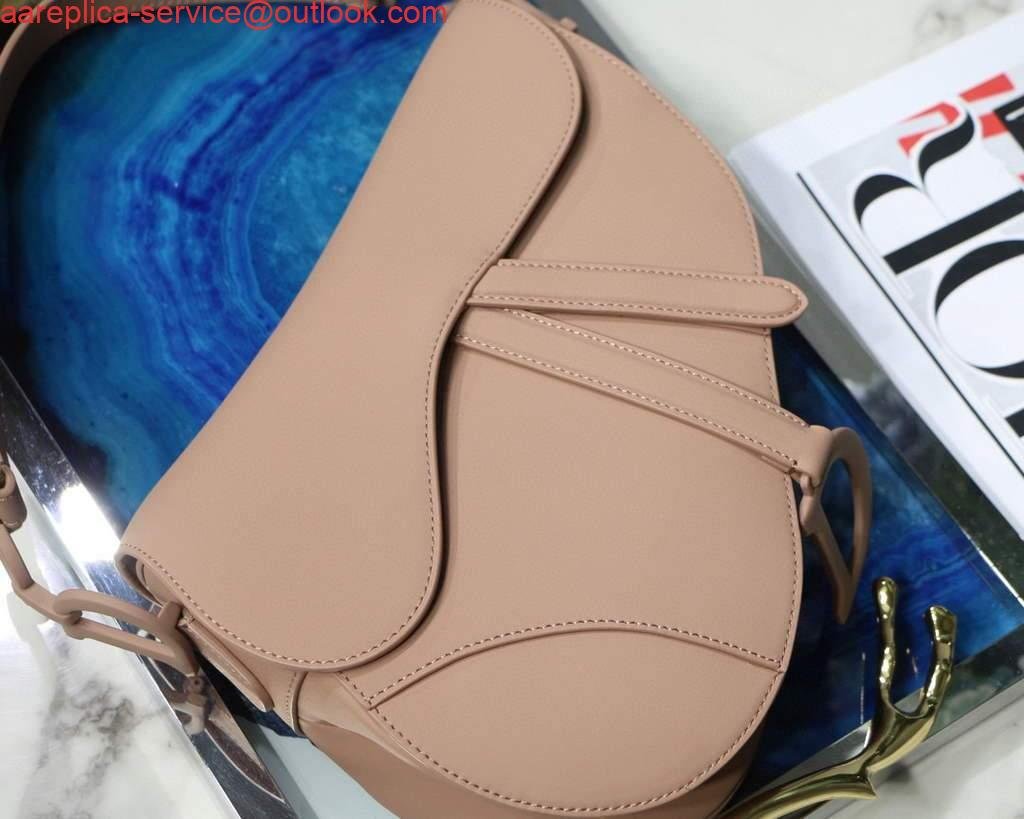 Replica Dior M0446 Dior Saddle Bag M0447 Pink Ultramatte Calfskin