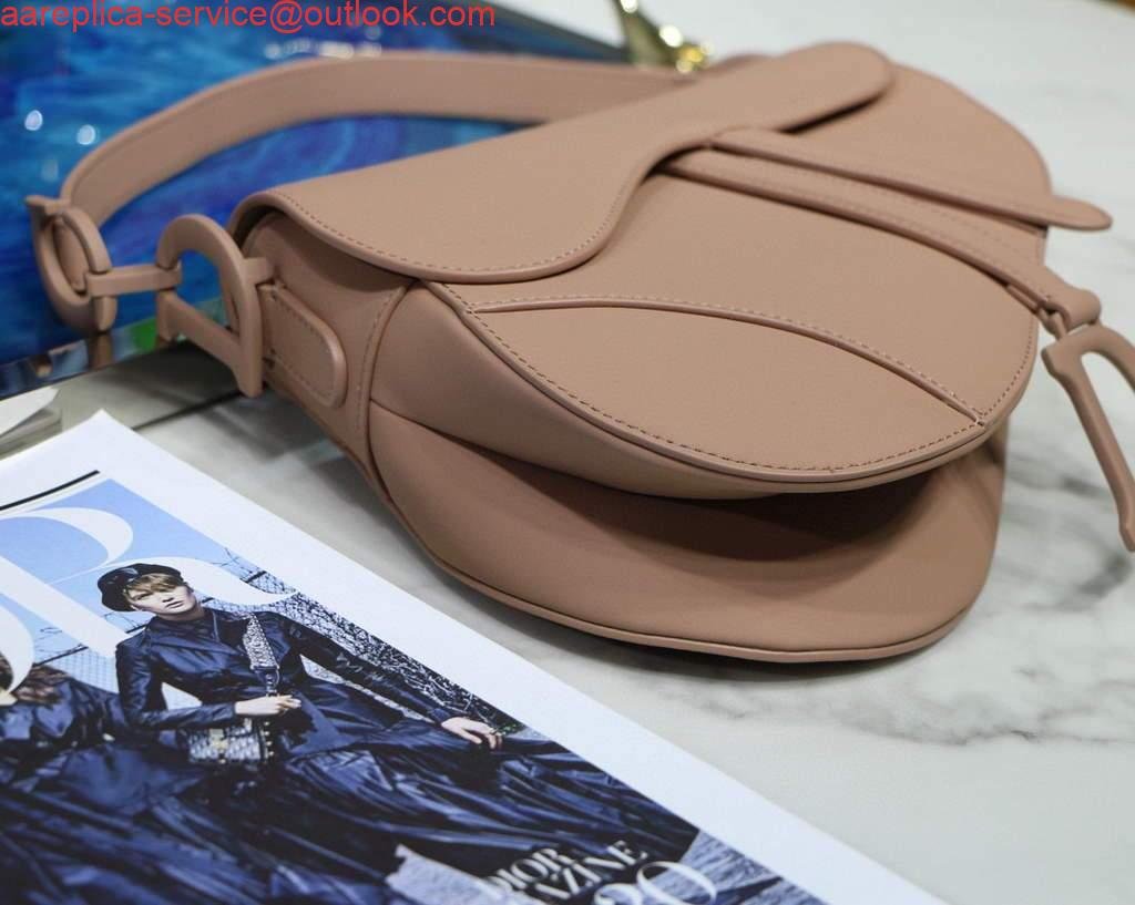 Replica Dior M0446 Dior Saddle Bag M0447 Pink Ultramatte Calfskin