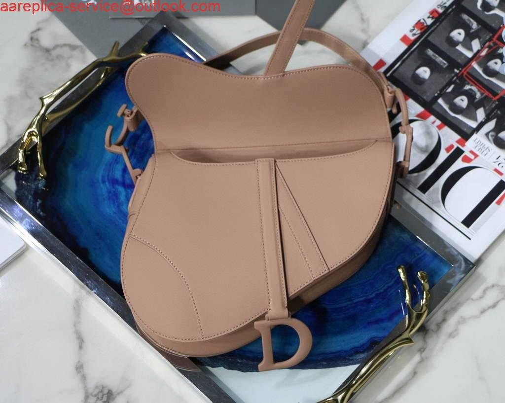Replica Dior M0446 Dior Saddle Bag M0447 Pink Ultramatte Calfskin