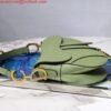 Replica Dior M0446 Dior Saddle Bag M0447 Light Green Grained Calfskin