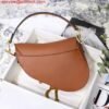 Replica Dior M0446 Dior Saddle Bag M0447 Brown Grained Calfskin