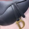 Replica Dior M0446 Dior Saddle Bag M0447 Black Goatskin Gold Hardware