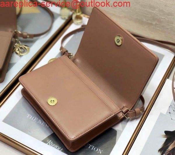 Replica Dior S0855 Dior Lady Dior Pouch Ultramatte Cannage Calfskin Nude