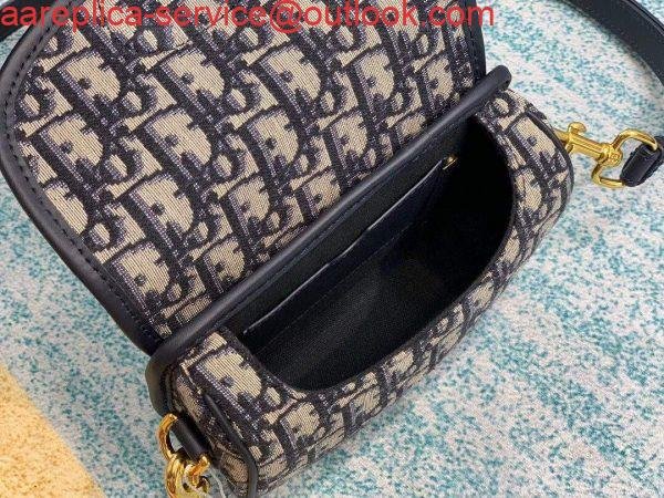 Replica Dior M9317 Dior Bobby Small Crossbody Bag Oblique Jacquard Navy Blue