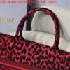 Replica Dior M1296 Small Dior Book Tote Raspberry Pop Mizza Embroidery