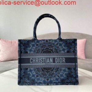 Replica Dior S5555 Mini Dior Book Tote Phone Bag black multicolor embroidery S1099