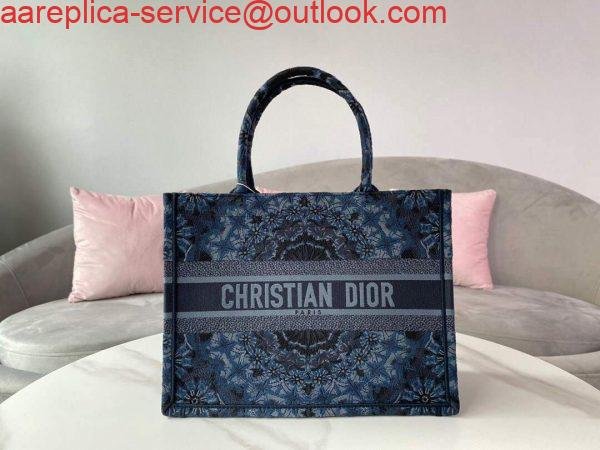 Replica Dior M1296 Small Dior Book Tote Navy Blue Dior Constellation Embroidery