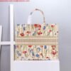 Replica Dior M1296 Book Tote Christian Dior Small Beige Multicolork