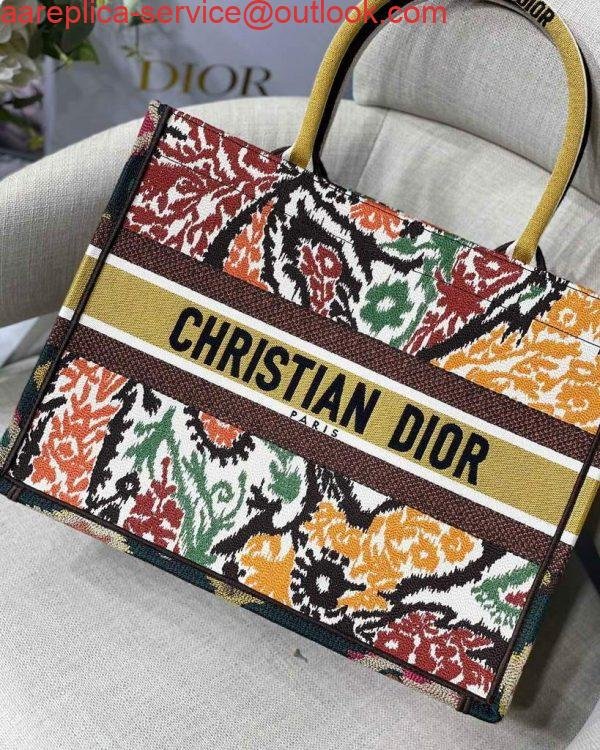 6533384eb14e1.jpg Replica Dior M1286 Dior Book Tote Yellow Multicolor Dior Paisley Embroidery
