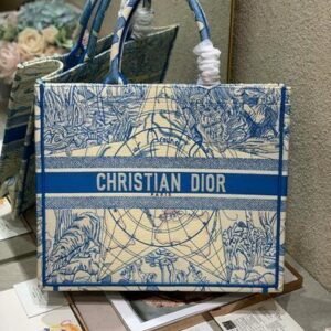 Replica Dior S5555 Mini Dior Book Tote Phone Bag White Eembroidery S1107