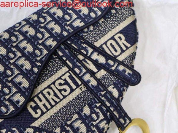Replica Dior M0446 Saddle Dior Oblique Pouch Belt M928 Navy Blue