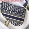 Replica Dior M0446 Saddle Dior Oblique Pouch Belt M928 Navy Blue