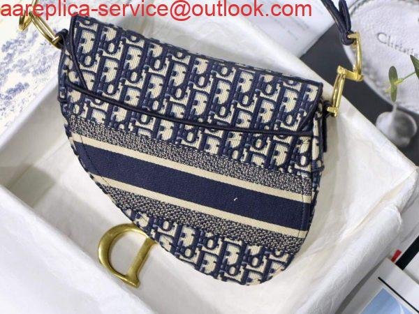 Replica Dior M0446 Saddle Dior Oblique Pouch Belt M928 Navy Blue