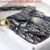 Replica Dior M0446 Saddle Dior Oblique Pouch Belt M928 Navy Blue