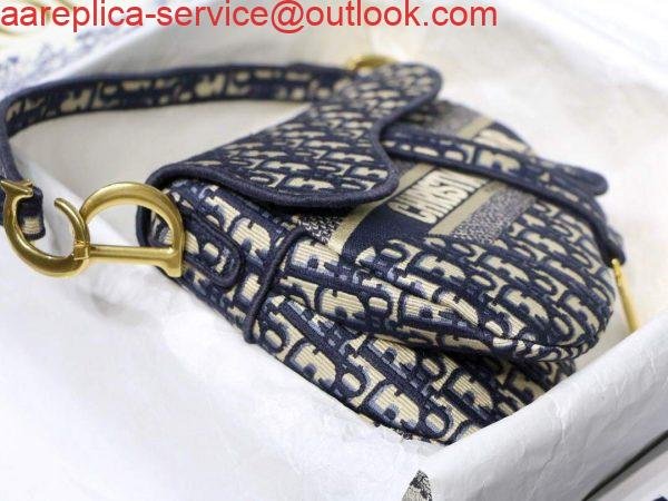 Replica Dior M0446 Saddle Dior Oblique Pouch Belt M928 Navy Blue