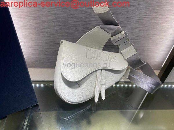Replica Dior M0446 Saddle Bag Dior Calfskin Bag White