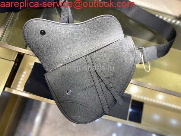 Replica Dior M0446 Saddle Bag Dior Calfskin Bag Gray