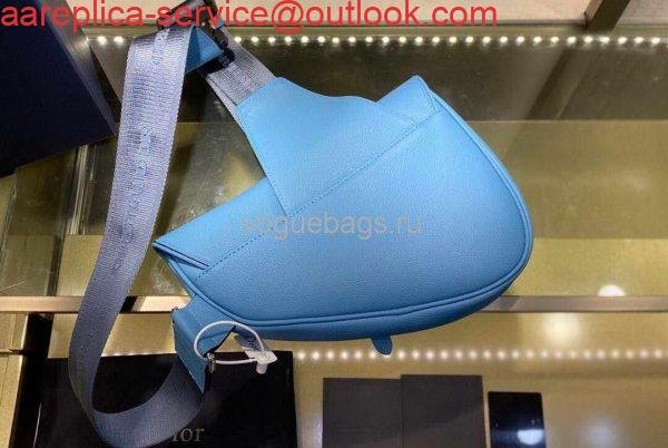 Replica Dior M0446 Saddle Bag Dior Blue Calfskin Bag
