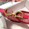 Replica Dior M0446 Dior Saddle Bag Red Toile de Jouy Reverse Jacquard