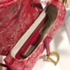 Replica Dior M0446 Dior Saddle Bag Red Toile de Jouy Reverse Jacquard